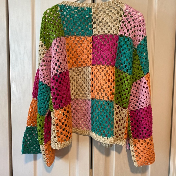 Bibi Checkered Pattern Cardigan - Picture 2 of 7